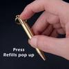 With Keychain Mini Ballpoint Pen Brass Writing Pen New Gel Pen  Outdoor