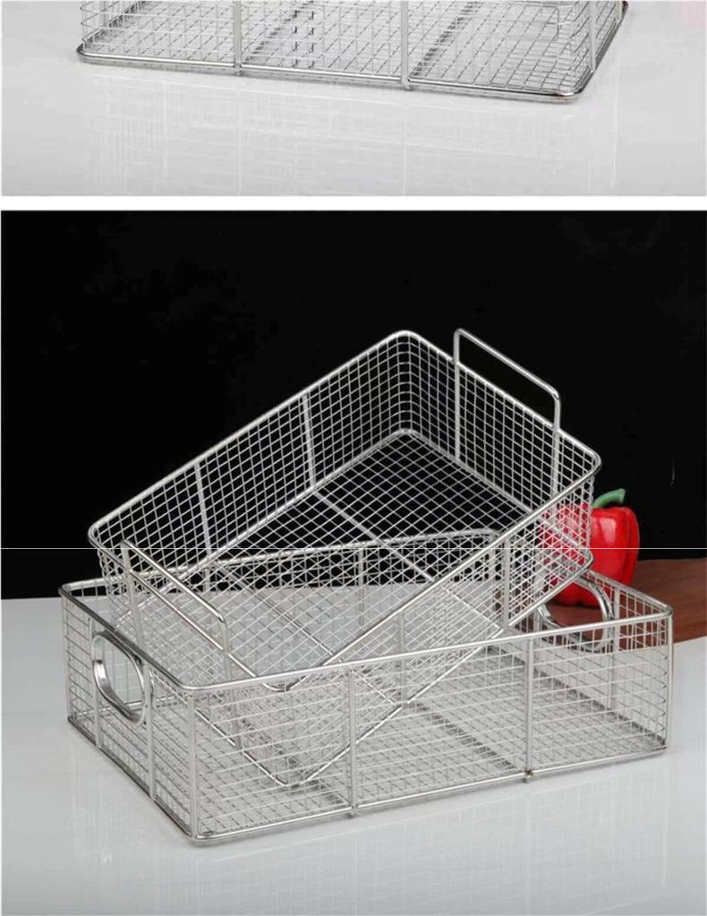 Stainless Steel Square Shaking Basket for Breading and Frying