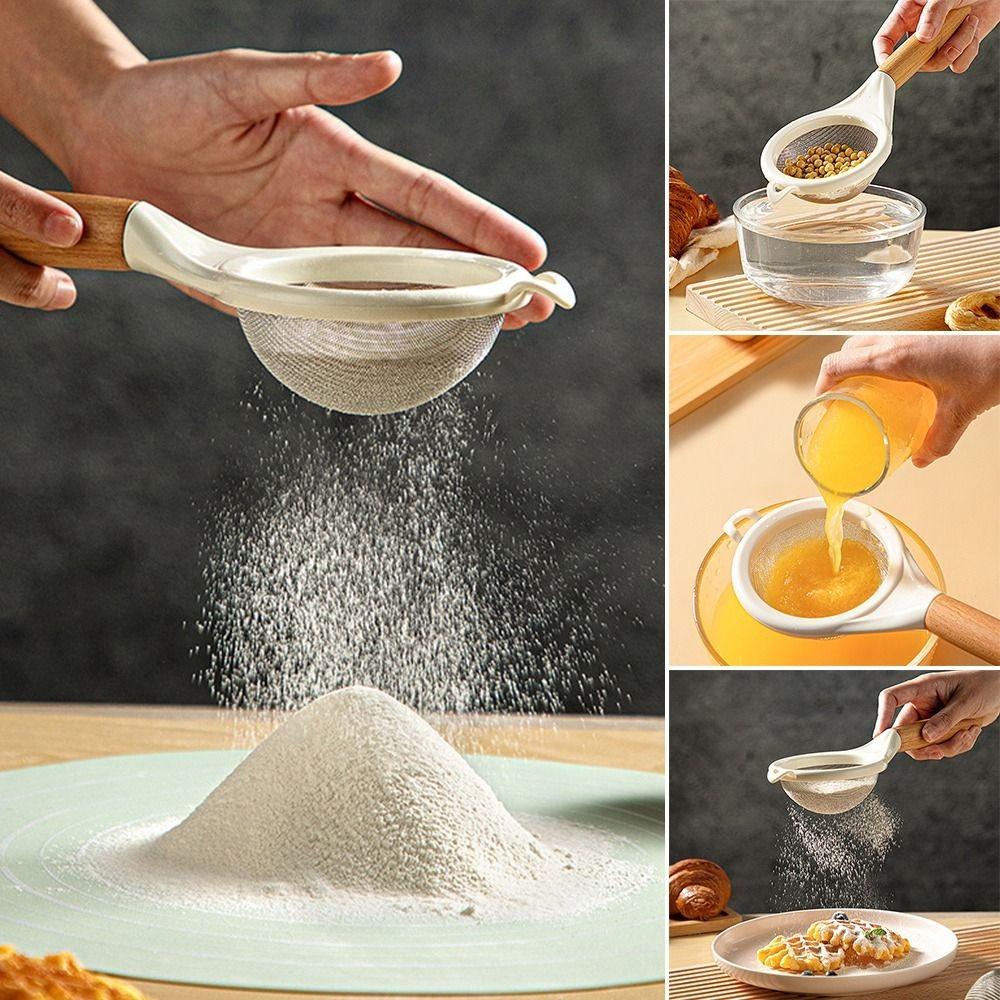 Removing Strainer Wooden Handle Food Strainer Hot Filter  Tea Slag
