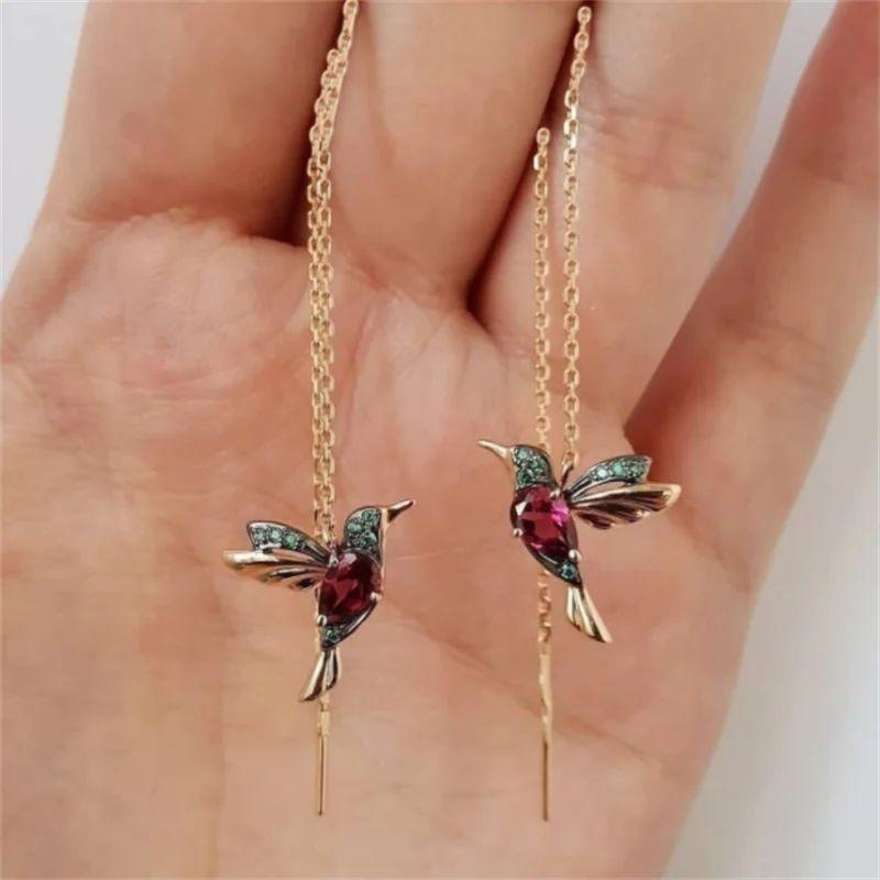 Water Drop Pearl Rhinestone Tassel Earrings