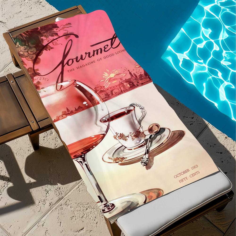 Conde Art Nast Prints Towel Large Quick-Drying Microfiber Soft Beach Towel for Travel Fitness Sauna Bathing Camping
