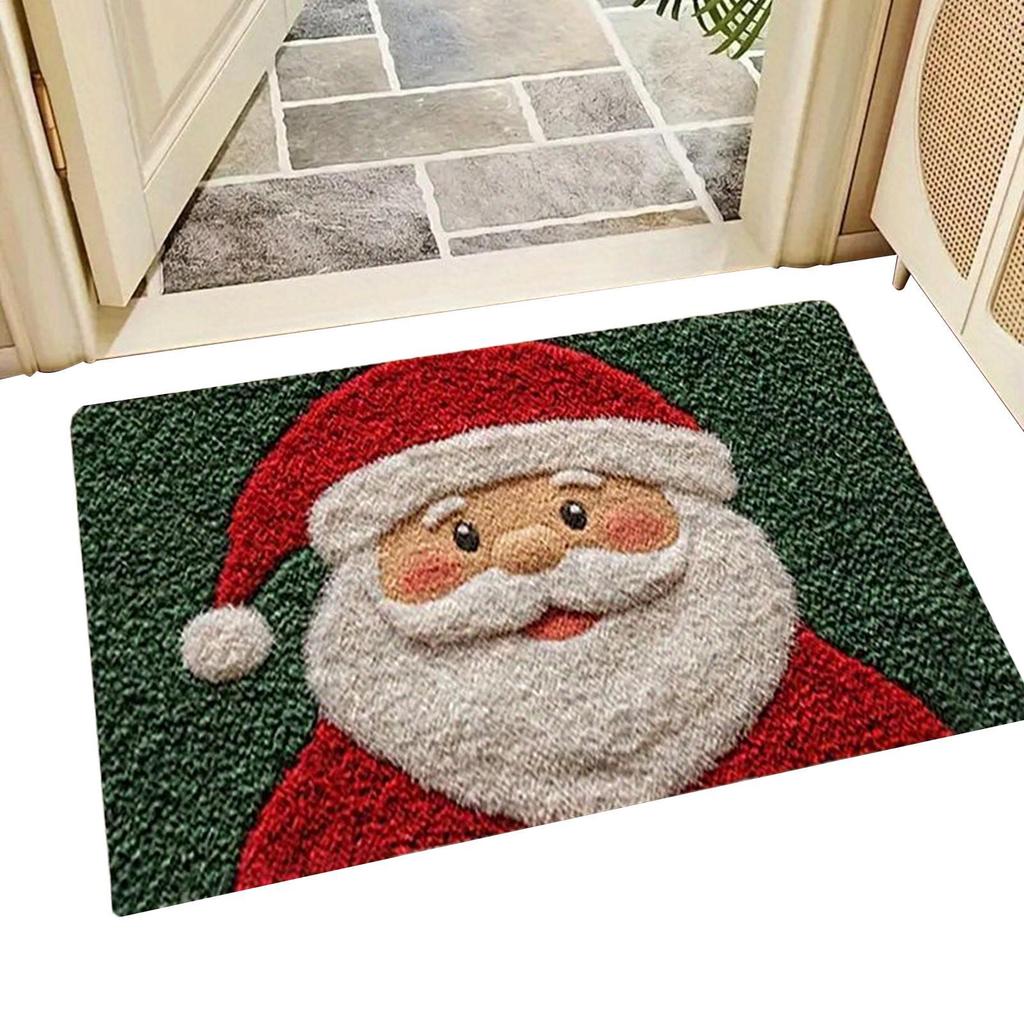 Christmas Bathroom Mat Water Absorbent Santa Bathroom Floor Mat 80x50cm Dry Fast Washable Festival Decoration for Home Kitchen