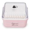 Chat Du Square EM Clear X Bottom Top Product 4627168 Café Lunch, Pink, Two-Tier, Tier 290ml, Tier 220ml, Code