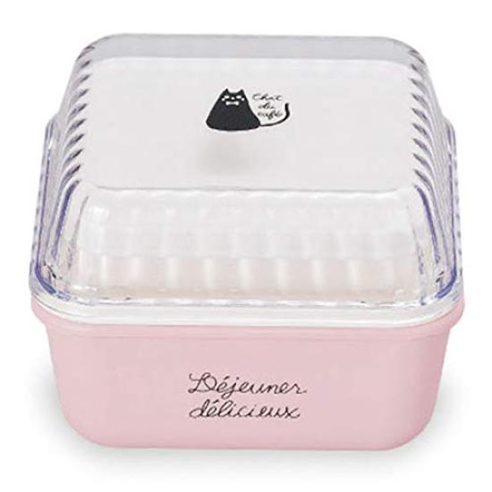 Chat du Square EM Clear x Bottom Top Product 4627168 Café Lunch, Pink, Two-Tier, Tier 290ml, Tier 220ml, Code