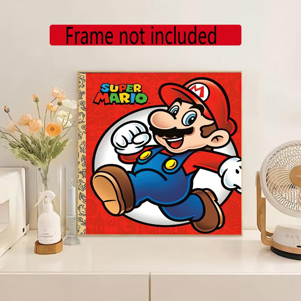 Mario 5D Diy Diamond Painting Round Diamond Mosaic Suitable For Beginners Diamond Painting Rhinestones Gift Frameless