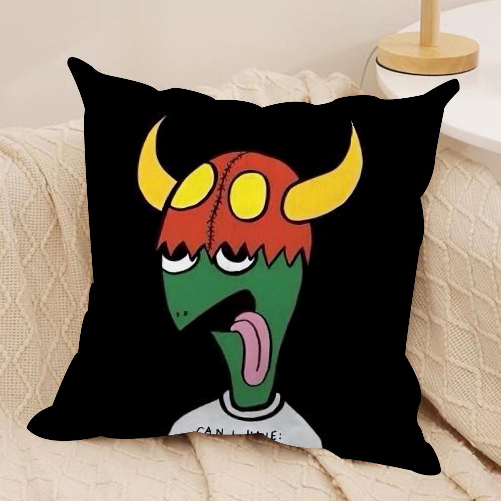 T-Toy M-MachineS S-SkateS Cushion Cover Silky Short Plush Double-Sided Printed Pillow Case for Sofa All Seasons Home Decor Gift