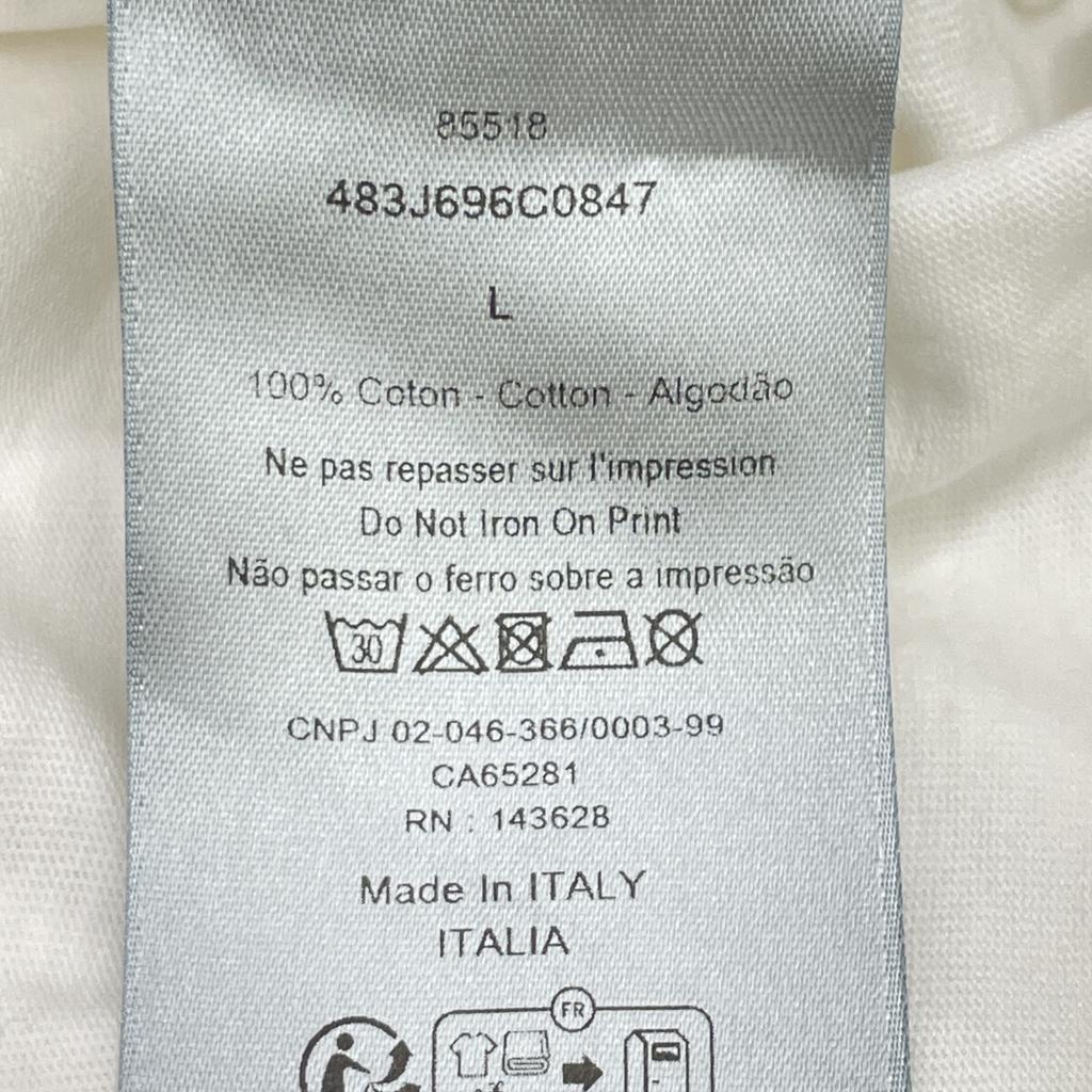 DIOR White x Pink Logo Short Sleeve T-Shirt 24ss tops L White / pinkUsed