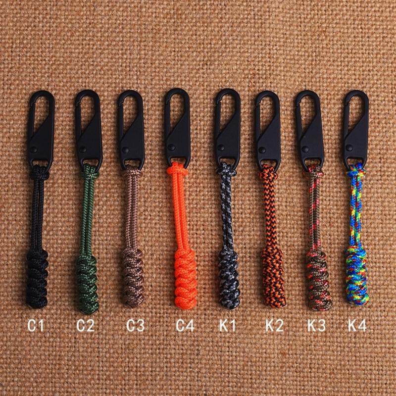 5lots Colorful Detachable Zippers Sliders Cord Outdoor Bag Zippers Pull Head for Outdoor Backpacks Use