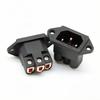 Copper IEC Power Plugs 3 Pin Socket HIFI Amplifiers Power Connectors for Gear and Musical Instrument Enduring