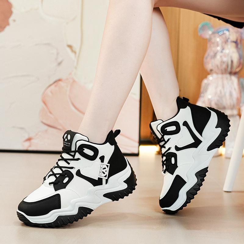 Autumn new dad shoes ins tide lace-up platform student sports and leisure shoes increase height Z