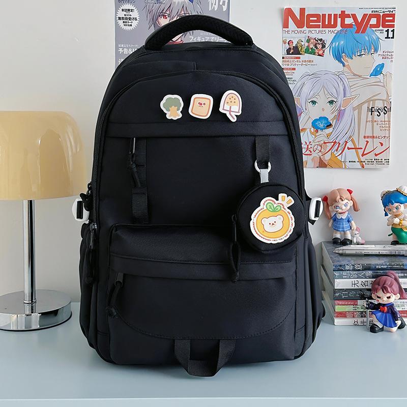 New high-value, fresh and sweet candy-colored backpack, lightweight and large-capacity backpack for junior high school students