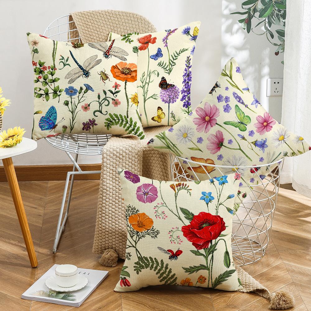 Small Fresh Plant Pillow Home Decoration Pillow Case Bed Pillow Sofa Pillow Case