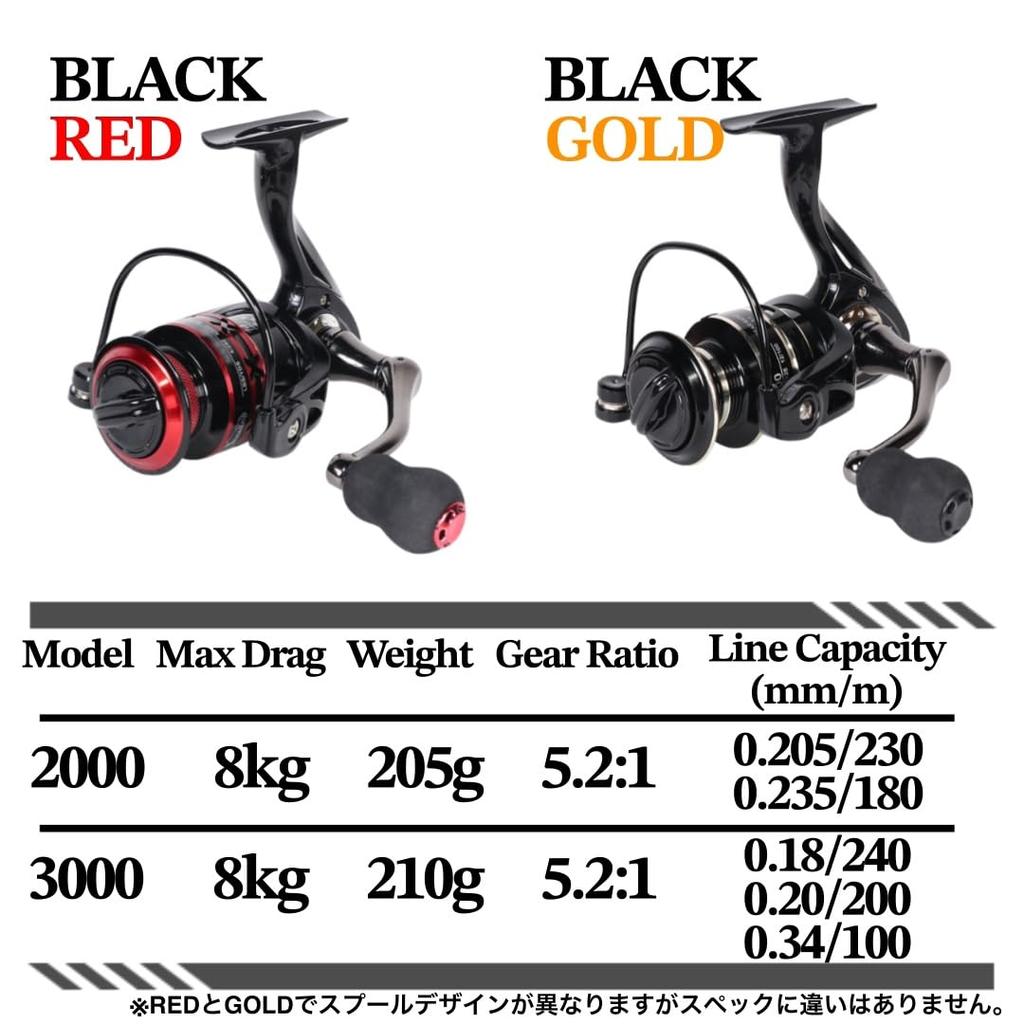 Spinning Available in 3000 and 2000 with a Maximum Drag Force of a Gear Interchangeable and BB Ball Ideal for Tai Sea Horse and Bass Suitable for