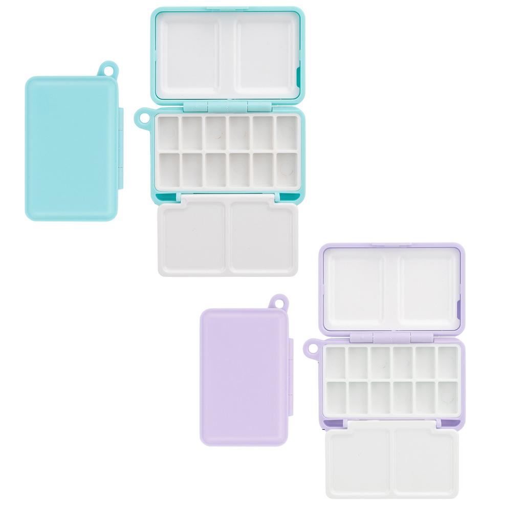 Watercolor Box with Lid Watercolor Pans for Travel Painting Empty Watercolor Tins Box with Pans Watercolor Paint Palette