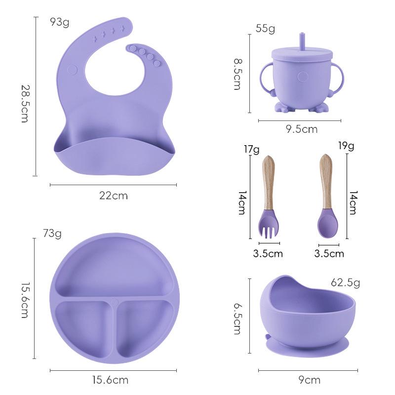 Silicone Suction Cup Bowl & Spoon Set for Babies - Children's Tableware