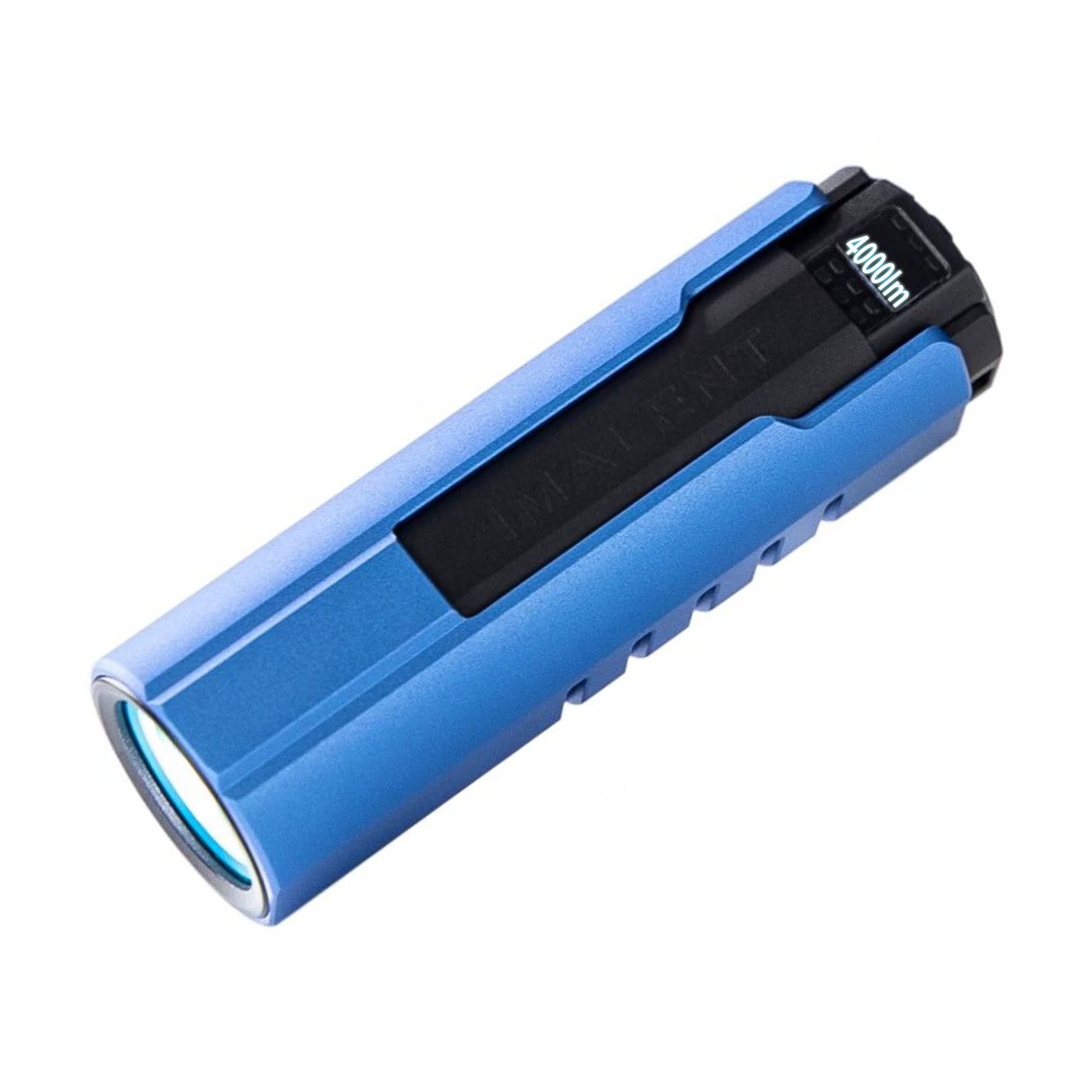 

IMALENT LD70 Lightweight 4000 Compact LED Light with OLED Magnetic Perfect for Night Power Disaster and Running Flashlight, Powerful, High-Brightness синий