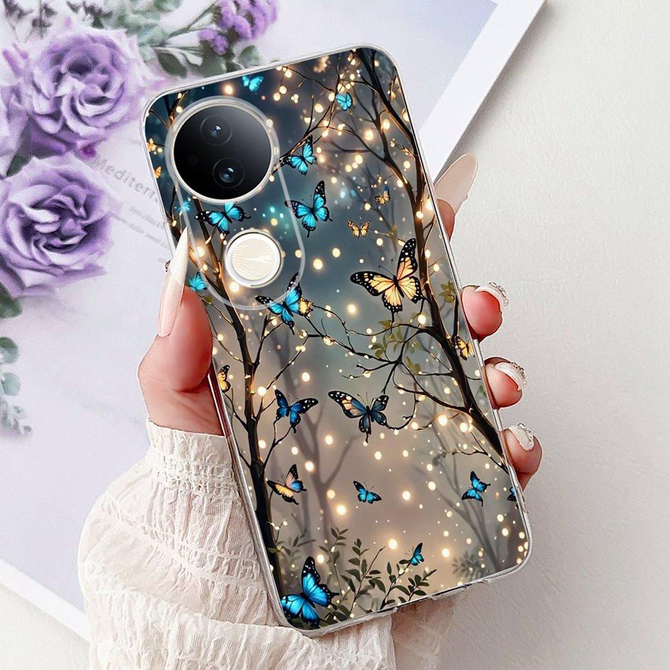 For Vivo S20 Elegant Floral Butterfly Phone Case For Vivo S20 V2429A Soft Silicone TPU Cases