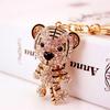 Crystal Animal Siberian Tiger Car Accessories Creative Design Cartoon Tiger Bag Charm