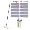 Squeeze Cleaning Bathroom Mop Multipurpose Floor Cleaning Cloth Pads Water Absorption with Bucket Household Cleaning Tool