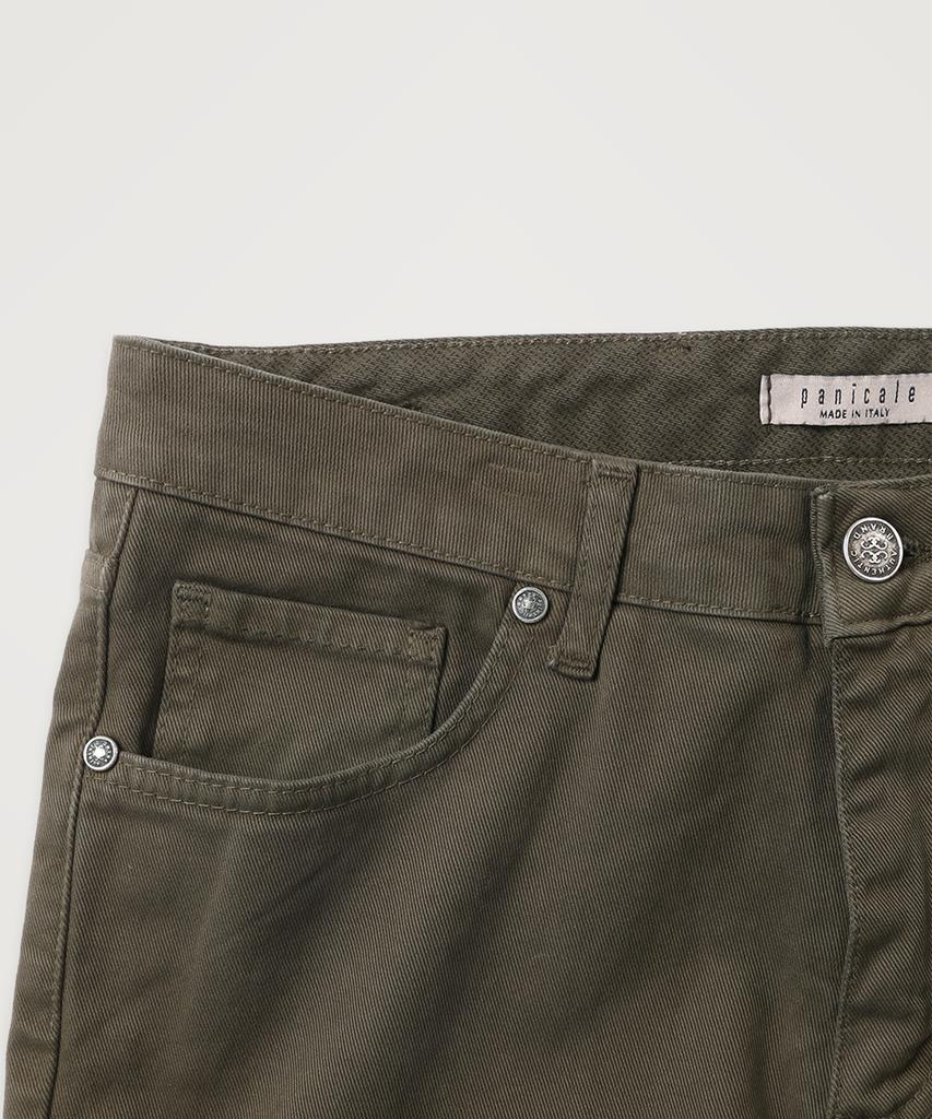 PANICALE Slim Fit Twill Chino Pants [Khaki]
