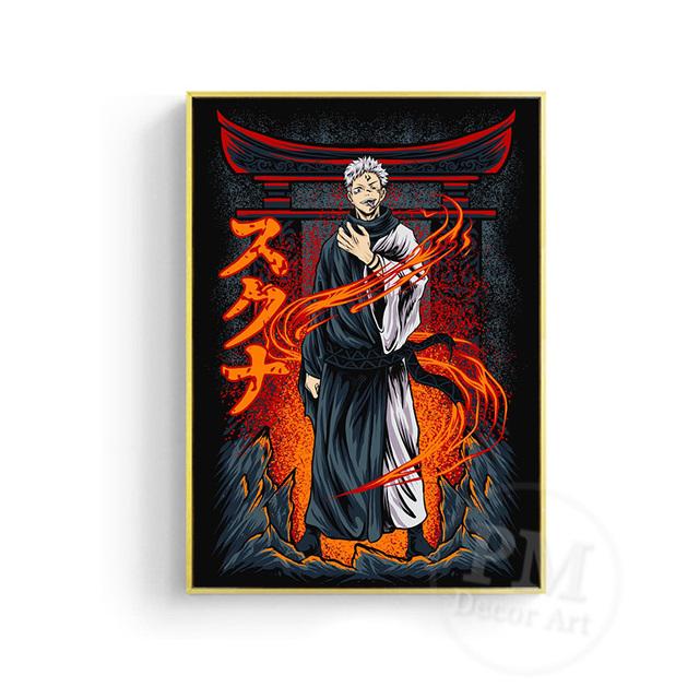 Japanese Anime Jujutsu Kaisen Poster Character Canvas Painting Print Cuadros Art Wall Modern Home Living Room Decoration