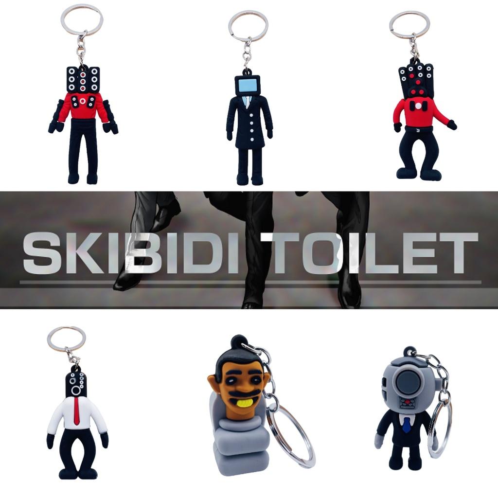 Toilet Skibidi Keychain Cute Pendant Ring Key Holder Bag Charm Gifts Decoration