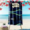 Wellen umarmen goldenen Triumph Druck Strandtuch, schnelltrocknend, geeignet für Reisen, Outdoor-Sport, Joggen, den Strand und Schwimmen, Geschenk
