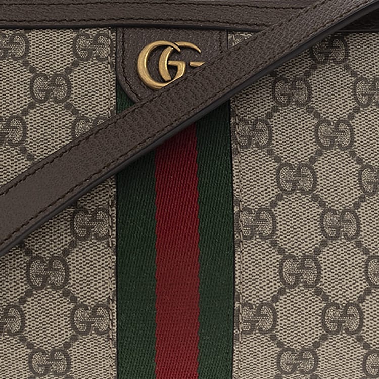 Gucci Ophidia Canvas With Leather Messenger Bag, Shoulder Bag, Crossbody Bag Men's Beige & Brown 752581-96IWT-8745