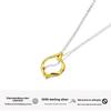 Collar de plata de ley con colgante irregular diseño minimalista elegante para mujer