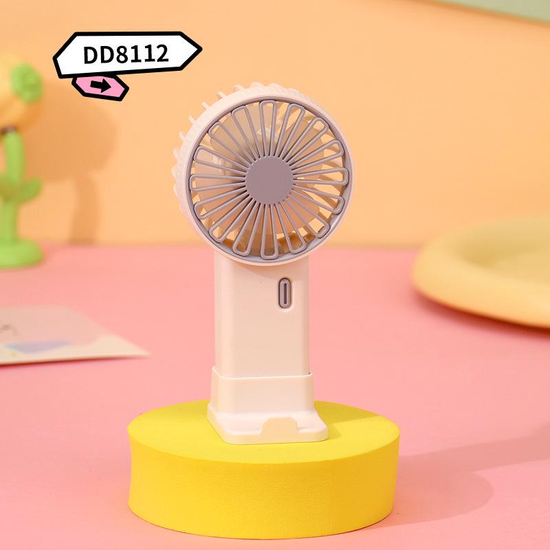 

USB Rechargeable Handheld & Desktop Fan with Phone Holder - Personal Portable Gift Item Color белый