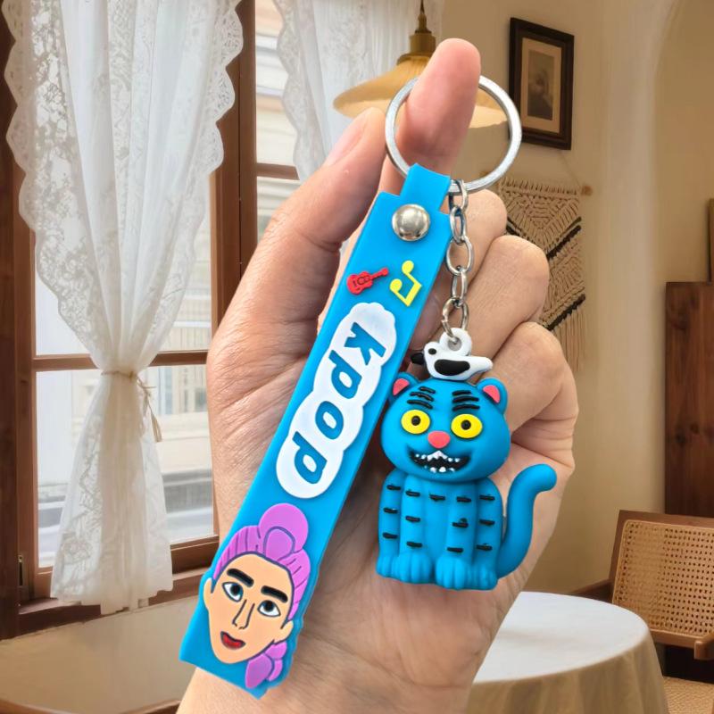 Cute Cartoon Silicone Doll Keychain Anime Pendant For Car Bag Creative Gift Accessory