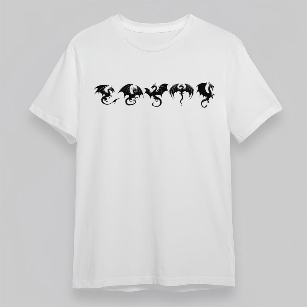 

Women s Plus Size Classic T-Shirt Five Winged Dragons Graphic Pattern Cotton Tee L