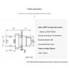 LA155P-BD25 Two-Position Knob Switch, IP67 Waterproof, Copper Parts, Silver Contacts, 22MM