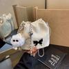 Summer small bag women 2 new high-end niche designer chain messenger bag fashion bucket bag