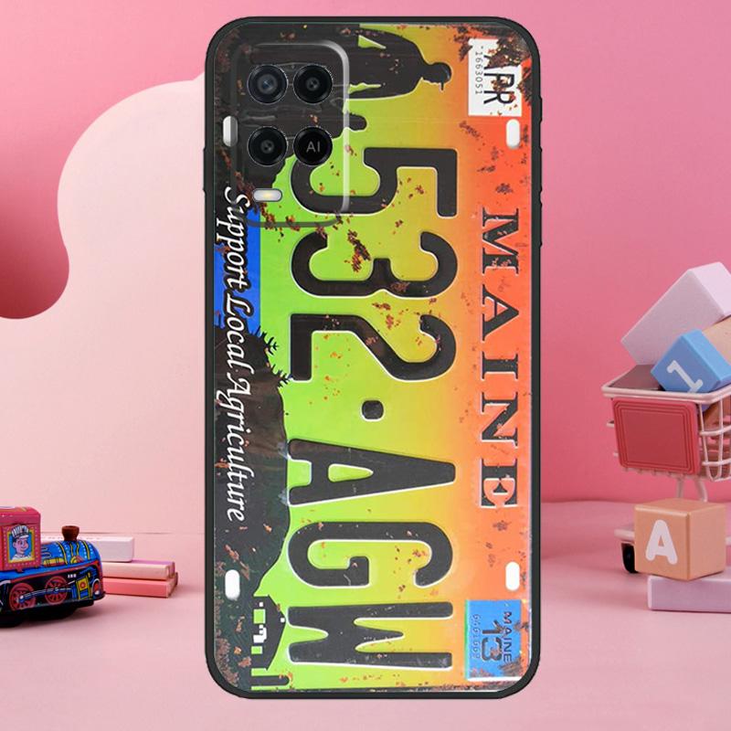 Retro Vintage License Case For Oppo A98 A78 A18 A38 A58 A60 A80 A40 A77 A57 A17 A74 A54 A94 A96 A76 A16 A15 A5 Pro