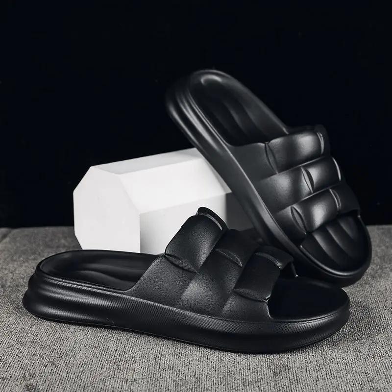 Fashion Couple Male Slipper House Indoor Platform Walk Around Home Slides Eva Low Price Elegant 2025 Fashion Original Fun Pvc Men's Shoe