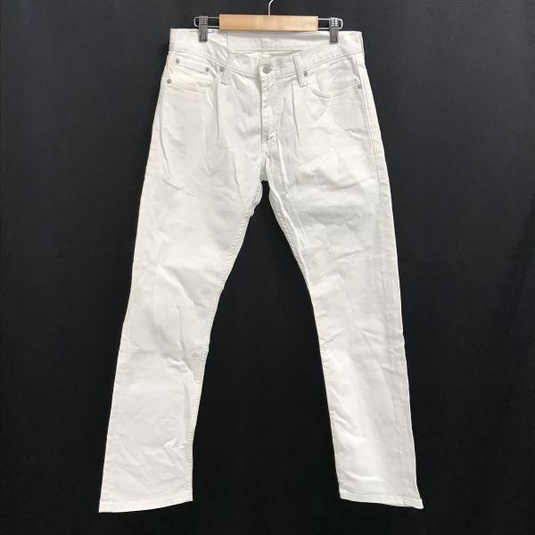Levi’s 514 White Denim Pants W30 L30 Inseam 80cm Straight White