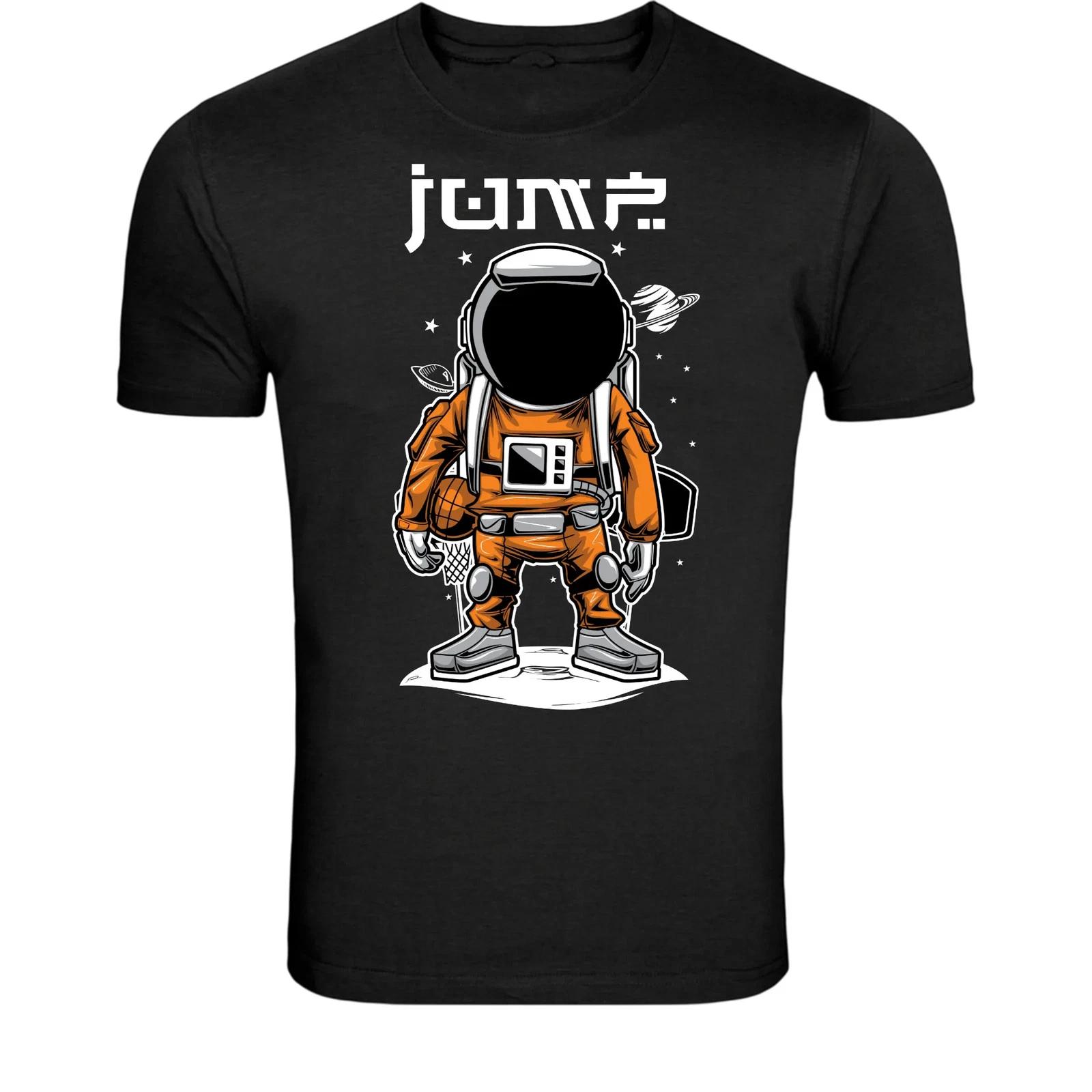 Jump Astronaut Basketball T-Shirt - Space Sports Graphic Tee XL