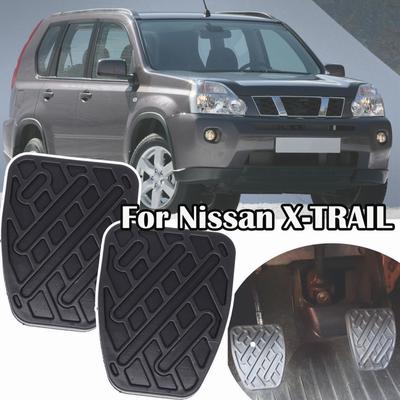 For Nissan X-TRAIL II T31 2.0 2007 2008 2009 2010 2011 2012 2013 Car Black Rubber Brake Clutch Foot Pedal Pad Covers 46531JD00A