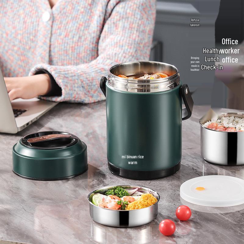 Mi Bi Nuan 304 Stainless Steel Insulated Lunch Box for Office and Students