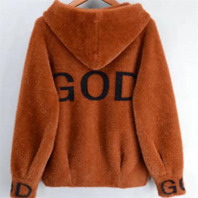 Faux Fur Jacket Women Autumn Winter Thick Imitation Warm Cardigan Casual Soft Knitted Coats