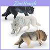 Pvc Wildlife Animal Model Set For Kids With Realistic North American Wolf Decor