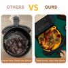 Silicone Baking Pan Tray For Air Fryer Liner Pot Protector Raised Edge Double Handles Non-Stick Heat-Resistant Kitchen Gadgets