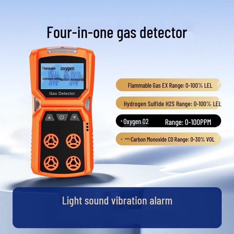 Lieve 4-in-1 Portable Multi-Gas Detector & Alarm