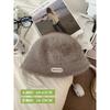 Face rabbit fur hat women's autumn and winter warm bucket hat new versatile basin hat plush bucket hat