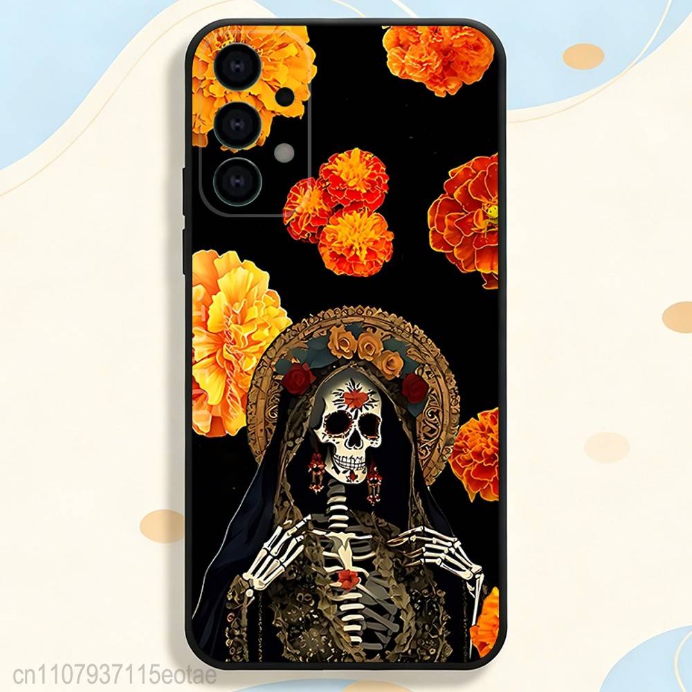 Day of the Dead Mexican C-Catrina Skull Case for Samsung S26 S24 S22 S25 Ultra S9 S20 FE S23 Plus S10 S21 Shockproof Funda Cover