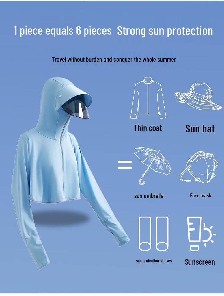 Women's Hooded UV Protection Cycling Jacket - Lightweight & Breathable