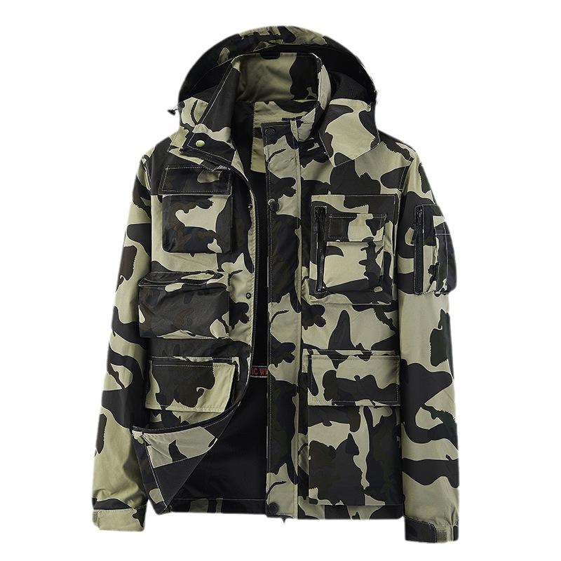 Loose Tooling Jacket Men's Outdoor Multi-Pocket Top Autumn and Winter Jacket Men's Casual Jacket