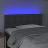 VidaXL LED Headboard Bedroom Furniture Single Bed Accessory Headboard Interior Dark Grey 3122021