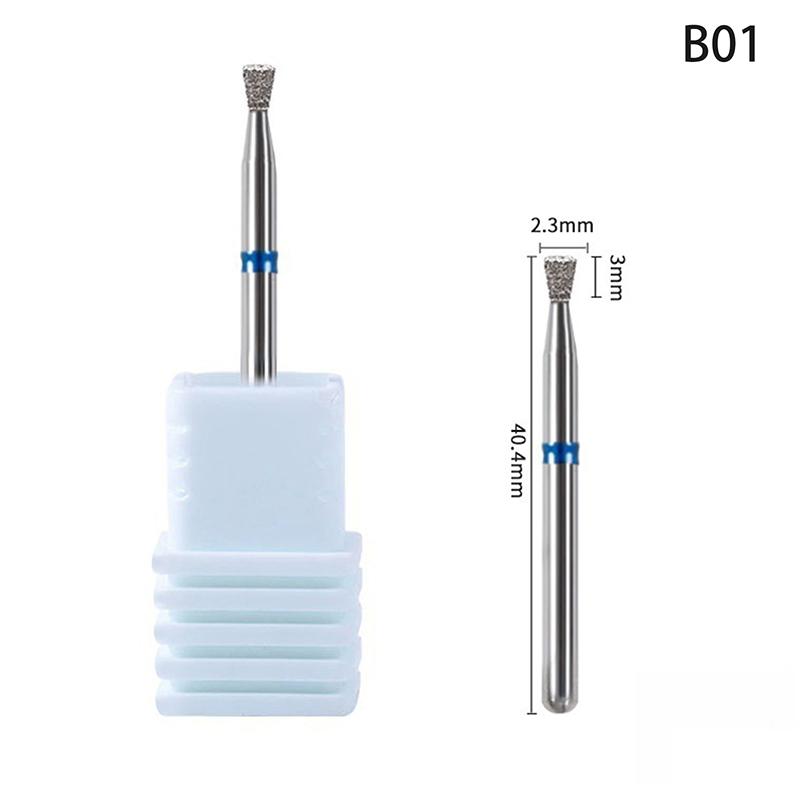 Diamond Nail Drill Bit Mill Cutter All For Manicure Machine Bit Tools Accessories Cuticle Clean For Removing Nail Gel